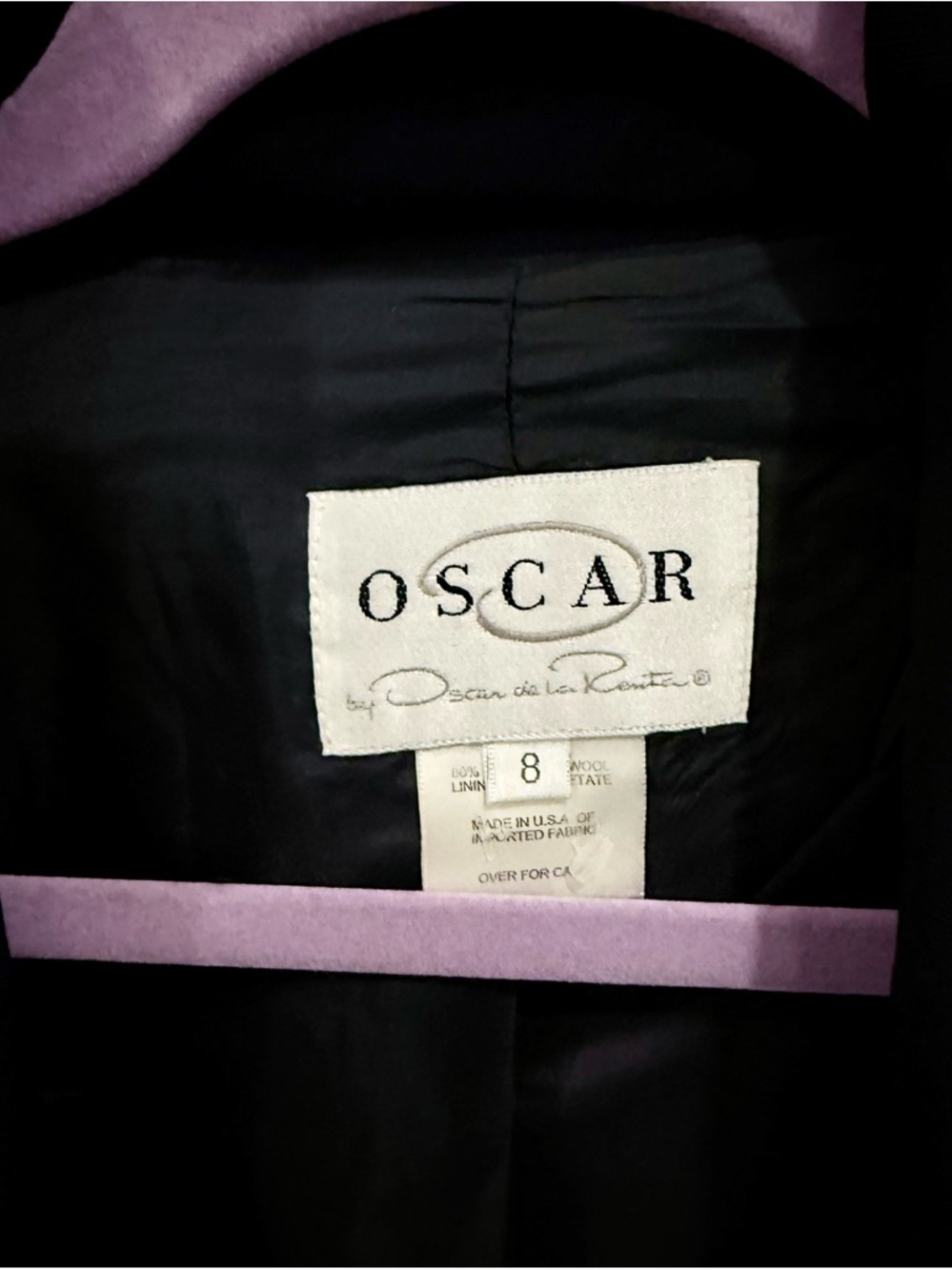 Vintage Oscar de la Renta Adele Navy Double-Breasted Blazer - Picture 9 of 10
